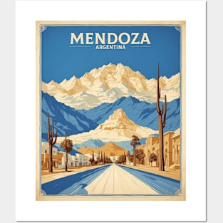 Mendoza Argentina Vintage Tourism Poster Posters and Art